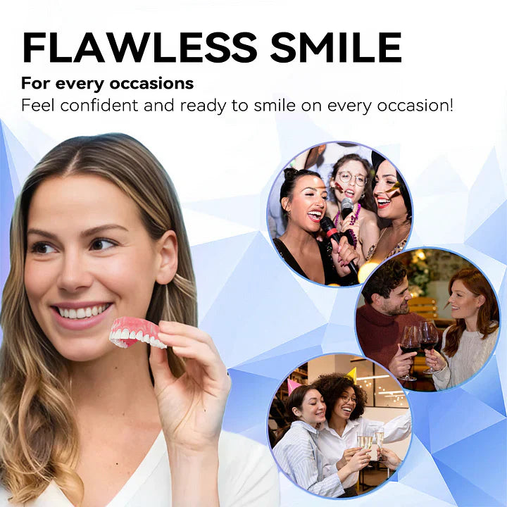 🦷Hermsa® Multi-Functional ThermoFlex Silicone Denture Set – For Eating, Smiling, and Daily Comfort😁