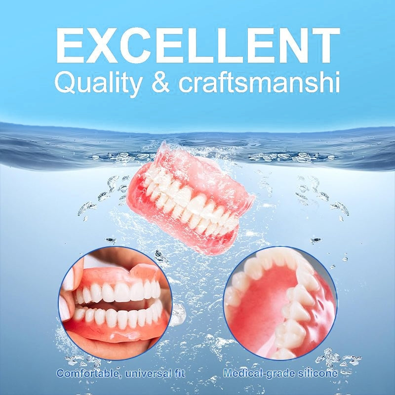 🦷Hermsa® Multi-Functional ThermoFlex Silicone Denture Set  – For Eating, Smiling, and Daily Comfort😁