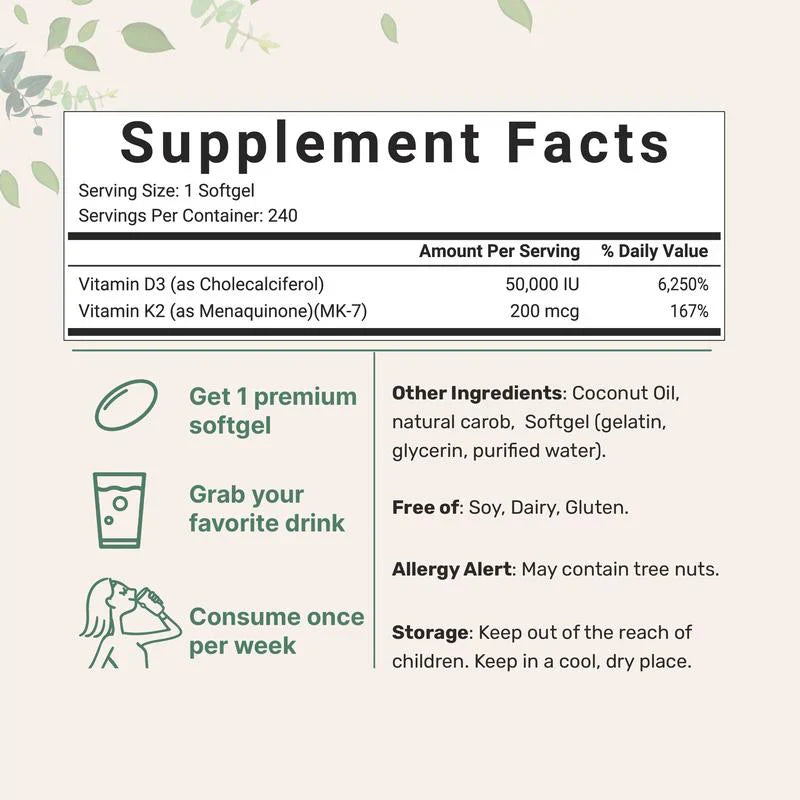 Vitamin D3 K2-Weichkapseln