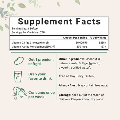 Vitamin D3 K2-Weichkapseln