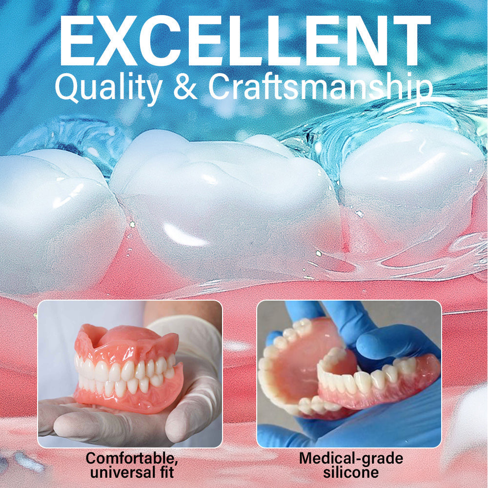 🦷Hermsa® Multi-Functional ThermoFlex Silicone Denture Set  – For Eating, Smiling, and Daily Comfort😁