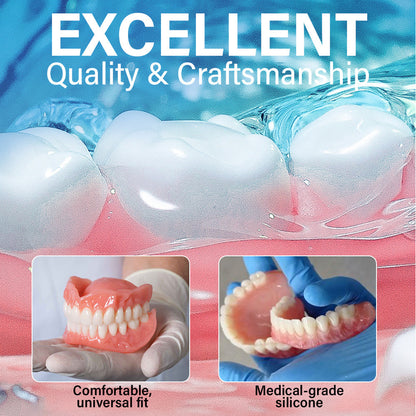 🦷Hermsa® Multi-Functional ThermoFlex Silicone Denture Set  – For Eating, Smiling, and Daily Comfort😁