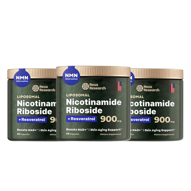 -Reus Research NR900 – NAD+ Nahrungsergänzungsmittel zur Unterstützung der Hautalterung, für mehr Energie und Konzentration – 80 Stück – Vitamin- und Wellness-Ergänzungsmittel