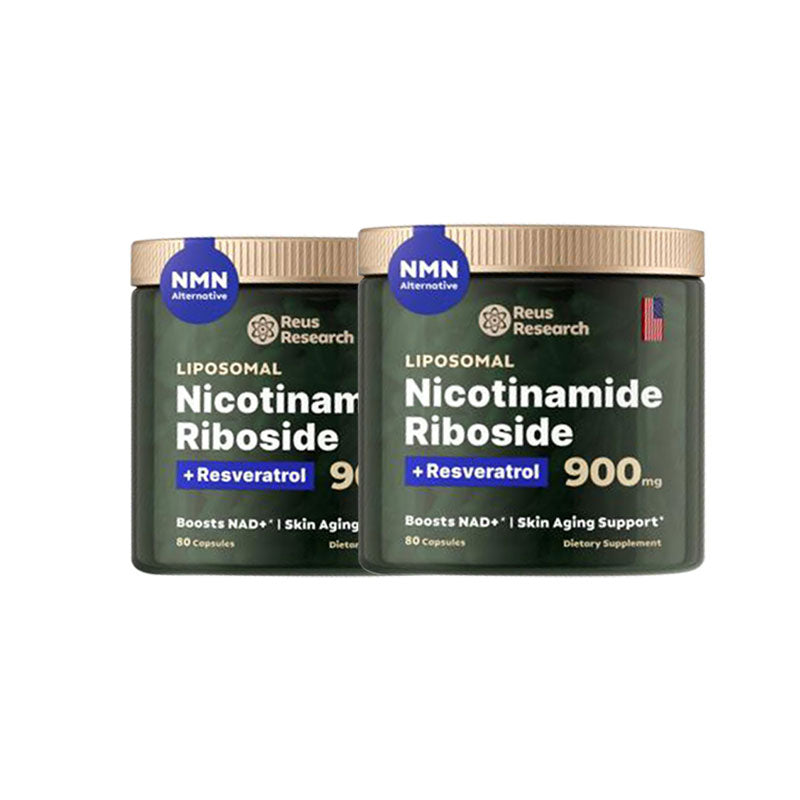 -Reus Research NR900 – NAD+ Nahrungsergänzungsmittel zur Unterstützung der Hautalterung, für mehr Energie und Konzentration – 80 Stück – Vitamin- und Wellness-Ergänzungsmittel